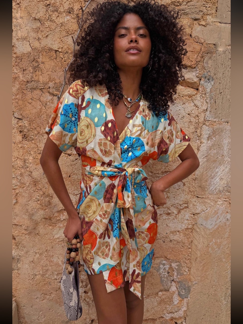 Never Fully Dressed wrap seashell dress